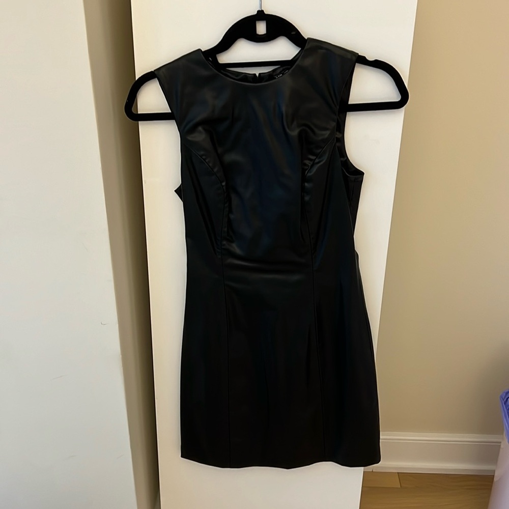 Zara Faux Leather Mini Dress